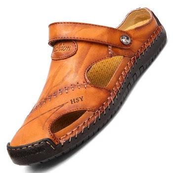 

Leather Sandals Men Summer Shoes Beach Shoes Flip Flops Soft Sandals Male Slippers Bohemia Sandalias Hombre Zapatos De Hombre