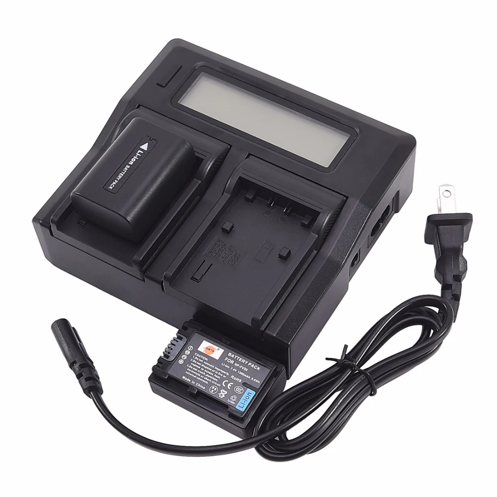 Комплект одежды из 2 предметов: 1300 мА/ч, 7,4 V NP-FV50 DSTE Батарея LCD Dual charger для Sony HDR XR350E XR550E VG10E SX21E XS43E DCR-SX43E SR6 цифровая камера