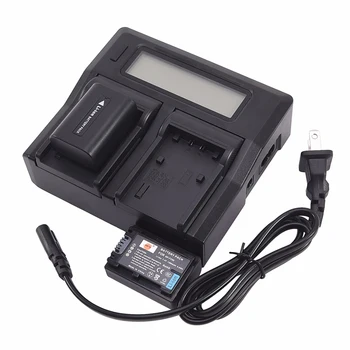 

2PS 1300mAh 7.4V NP-FV50 DSTE Battery LCD Dual Charger for Sony HDR XR350E XR550E VG10E SX21E XS43E DCR-SX43E SR6 Digital Cam