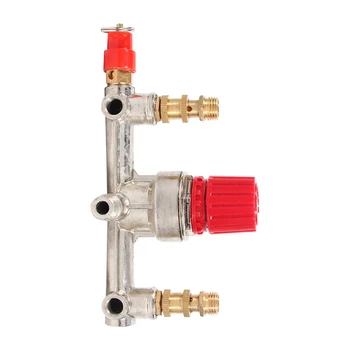 

Double-Outlet Tube Air Compressor Switch Pressure Regulator Valve Bracket 1pc