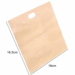 Reusable Non-Stick Toaster and Sandwich Bags - Set of 5 (Beige)