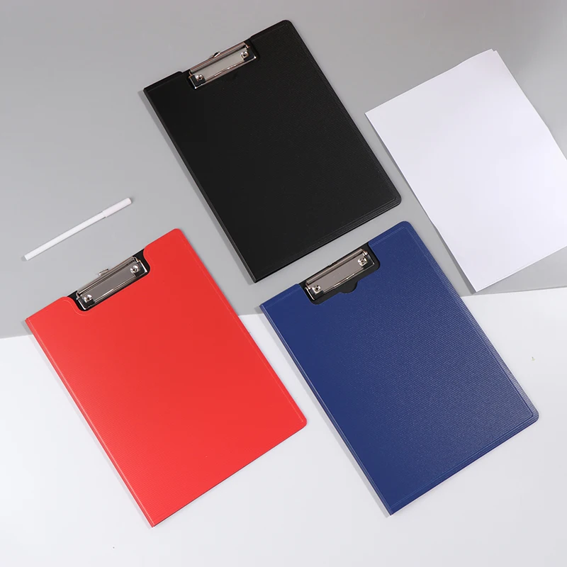 Papel A4 con agujero colgante, Clip de Metal, Bloc de escritura, portapapeles, carpeta, archivo, soporte de papel para documentos, accesorios para conferencias