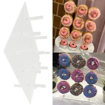 

Acrylic Doughnut Donut Display Stand Storage Rack Birthday Wedding Party Decor