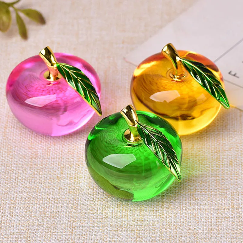 Apple Glass Ornaments Coloured Glaze Home Decoration Gift Souvenir