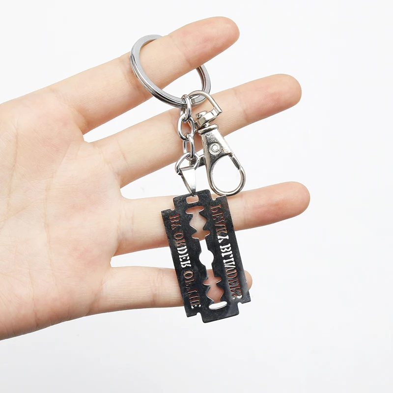 

Peaky Blinders Keychain Fashion Stainless Steel Blade Razor Shape Keyring Jewelry Fashion Accessory Toy Trinket for Key NEW