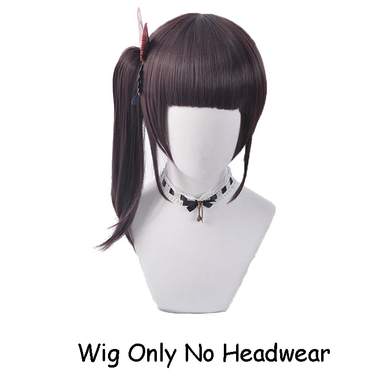 Wig Only Аниме Comic Demon Slayer Kimetsu no Yaiba Косплей парики Tsuyuri Kanawo косплей парик синтетический парик косплей аксессуары хвост - Цвет: Wig Only