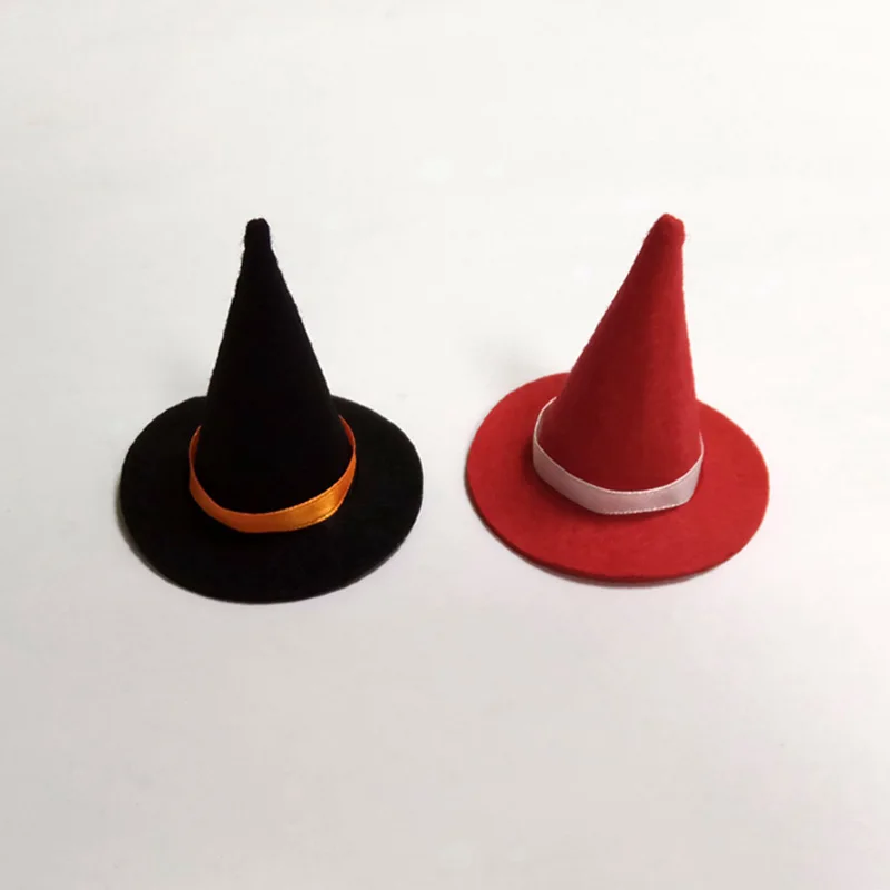 10Pcs Wine Bottle Cover Mini Halloween Witch Hat Festival Party Decoration Halloween Gift Ornament