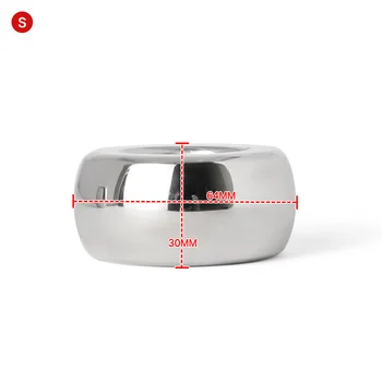 Stainless Steel Ball Stretcher Scrotum Pendant Testis Testicle Weight Penis Restraint Locking Pendant Cock Ring CBT Sex Toys 951 6