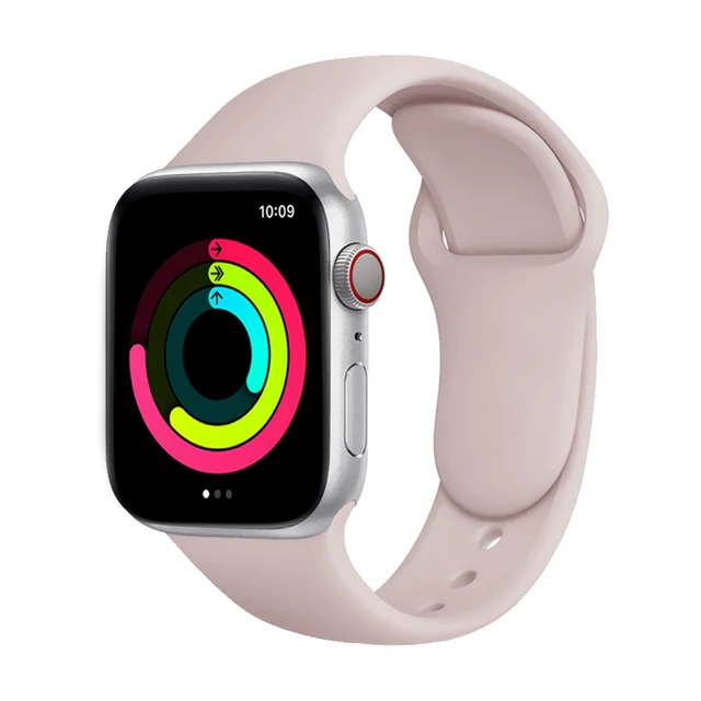 Silicone Strap for Apple Watch Band Series 7 654 321,44/40mm 42/38mm 45/41mm Smartwatch Bracelet Watchband for Apple Watch SE 25