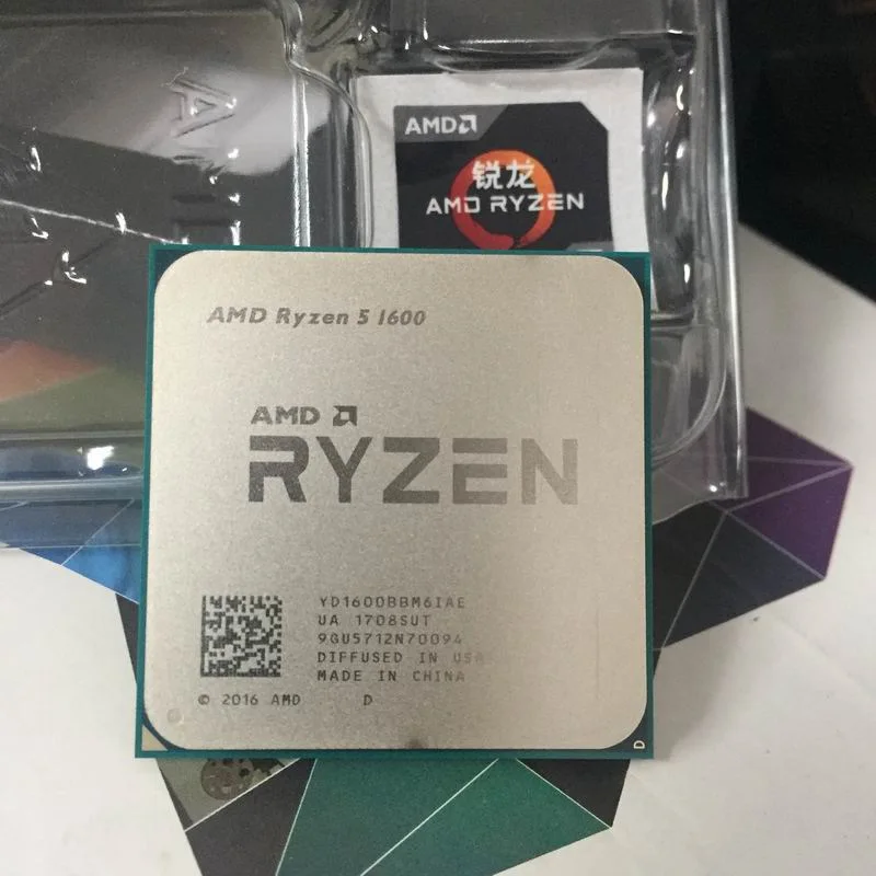 AMD Ryzen 5 1600 R5 1600 Процессор Оригинальное 6Core 12 нитей AM4 3,2 ГГц 65W 19MB Кэш 14nm DDR4 Настольный YD1600BBM6IAE