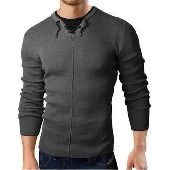 

Pullover Sweaters Knitted Sweater Men's Fashion Winter Warm Long Sleeve Jumper Casual Slim Fit Sweatshirt Top