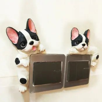

Cartoon Switch Paste Cute French Cow Switch Paste Resin Multifunctional Animal Creative Wall Cover Socket Protection Cover