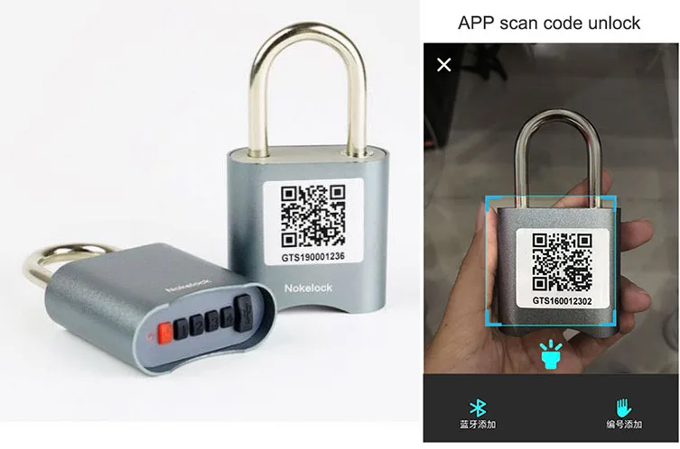 Nokelock Умный Замок Bluetooth APP Пароль замок IP65 водонепроницаемый наружный электронный замок без ключа Противоугонный небольшой дверной замок