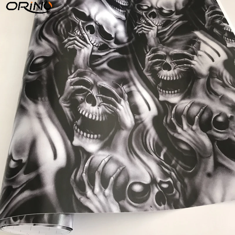 Skull Sticker Bomb Wrap Sticker Vinyl-1