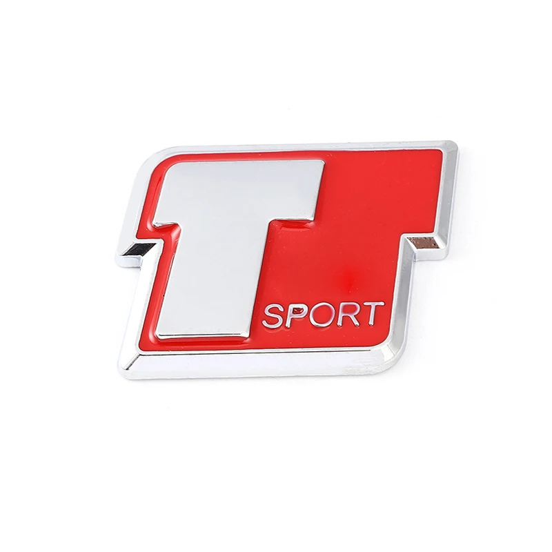 Автомобильная наклейка T sport наклейка s эмблема значок задняя наклейка на багажник 3D авто наклейки для Toyota corolla prado tundra highlander hiace venza - Название цвета: T SPORT