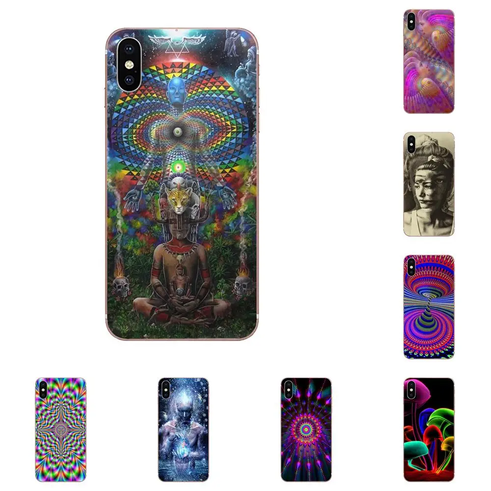 Прозрачные чехлы для смартфонов huawei P7 P8 P9 P10 P20 P30 Lite Mini Plus Pro Y9 Prime P Smart Z 2018 2019 Psychedelic |