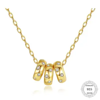 

Necklace Exquisite Rounds Zircon Pendant Ts 925 Sterling Silver Link Chain Fashion Jewelry Thomas Style Bijoux Gift For Women