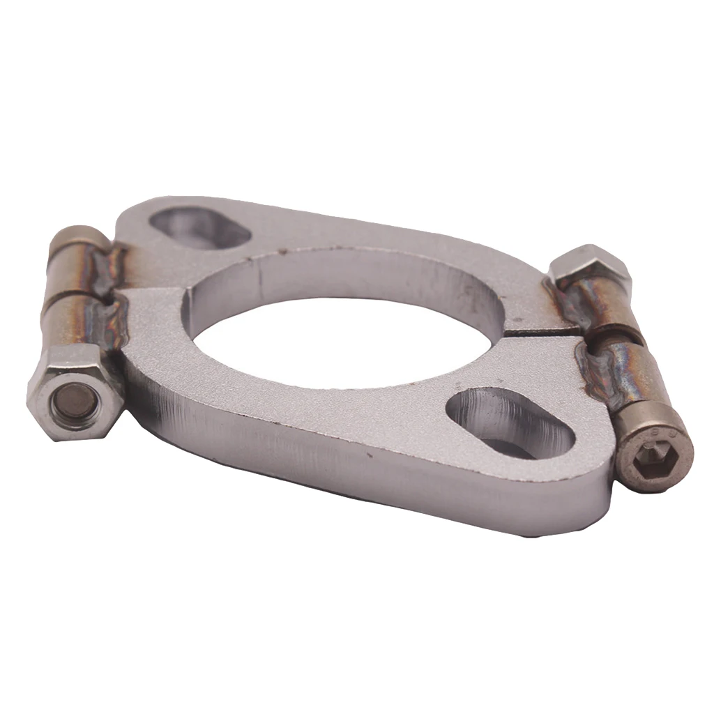 Exhaust Flange, 2inch Flat Oval Split Repair Exhaust Flange Replacement Accessory