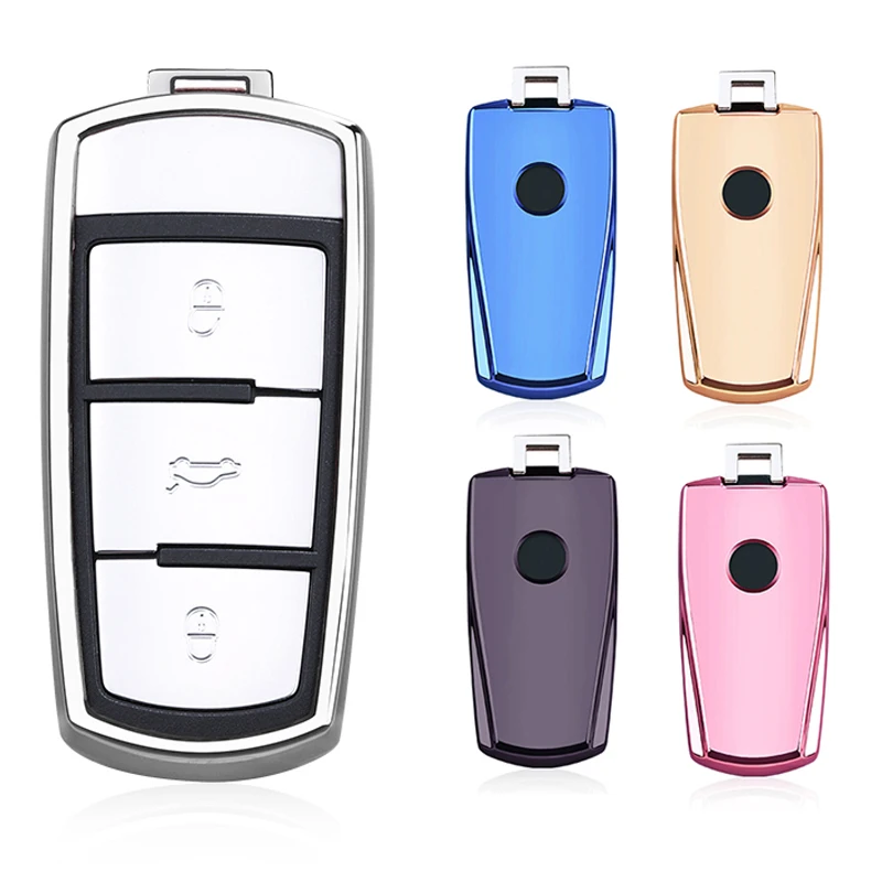

The TPU Car Key Covers Cases For Volkswagen Passat B6 B7 Passat 3C CC Maogotan R36B5B7L Auto Keys Covers Accessories Car Goods