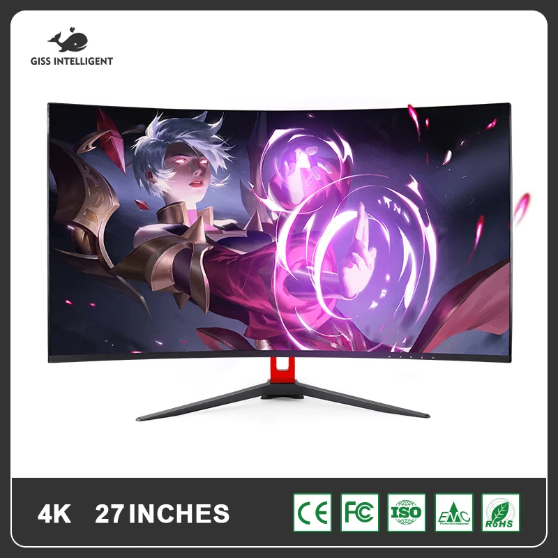 US $267.60 GISS 27 Inch Curved LCD Monitor Gaming Game Competition 27 Led Computer Display Screen Full Hdd Input 1ms Respons HDMIVGA