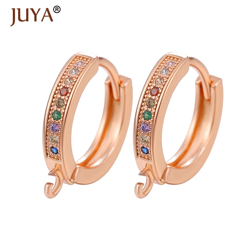 Модные серьги Крючки Juya медные металлические аксессуары из циркония для