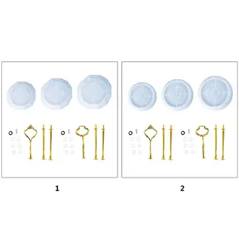 

1 Set Crystal Epoxy Resin Mold Three-layer Round 3D Fruit Tray Casting Silicone Mould DIY Crafts Ornaments Making Tool