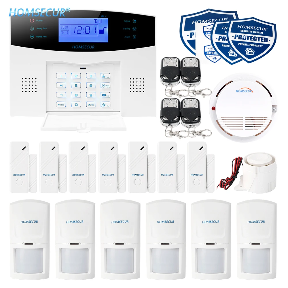 HOMSECUR беспроводный GSM SMS Autodial домашняя система охранной сигнализации + 6 * PIR датчик