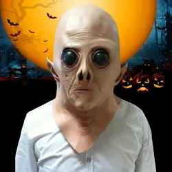 Хэллоуин жуткая виниловая маска для головы НЛО инопланетянина товары для маскарадной вечеринки J99Store
