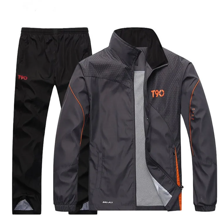 

A236 Spring Running Casual Sports Clothing Set Men's Middle-aged Youth Thin Type for Spring And Autumn Long Sleeve Trousers Two-