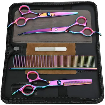 

Pet Dog Grooming Scissors Set Fenice Of Scissors Left Hair Cut Trimming Blade Thinning Curved For Pet Dog Cat Grooming Scissor