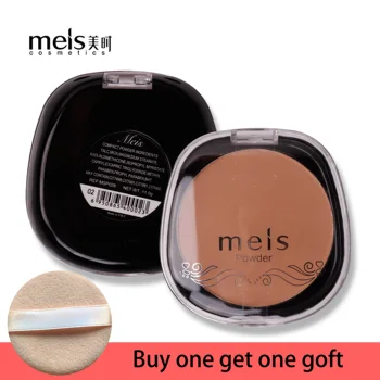 

MEIS Compact Powder Oil Control Matte Makeup Setting Face Pressed Powder Pore Invisible Make Up Natural Cosmetics Wholesale