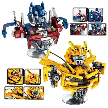 

Transformation Robot Series Building Blocks Toy Half Head Creative Bricks Educational Toys for Kids Gifts