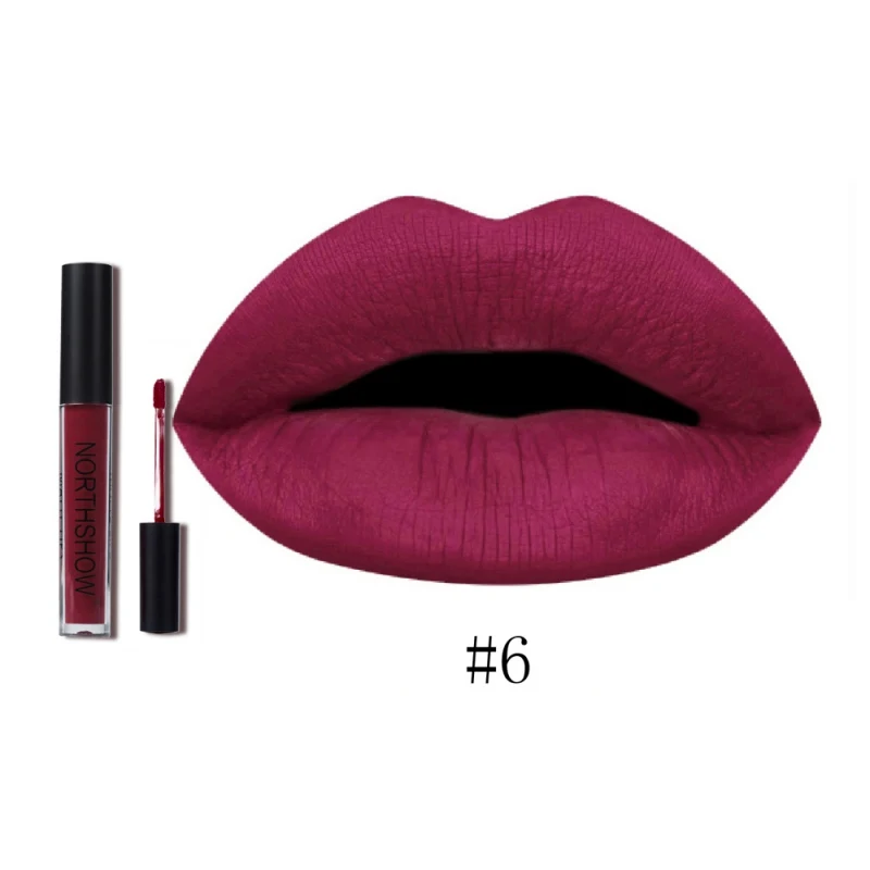 Matte Liquid Lip Gloss Long Lasting Lipstick Moisturizer Velvet Pigment Lip Glaze Beauty Makeup Cosmetics MKXJ New - Цвет: 6