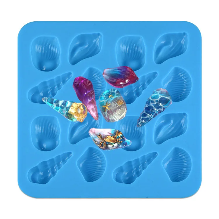 sea shell Popular1PC Морская раковина/Алмазная форма для изготовления ювелирных изделий силиконовая форма эпоксидная смола, форма для ювелирных изделий DIY Смола декоративное ремесло - Color: sea shell