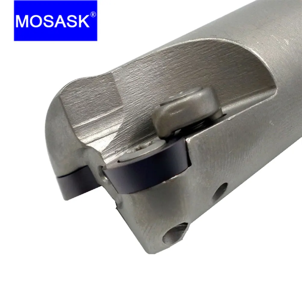 MOSASK EMR Face Mill Tool CNC Metal Working Lathe Tungsten Machining Round Nose 25 32 MM Carbide Milling Cutter