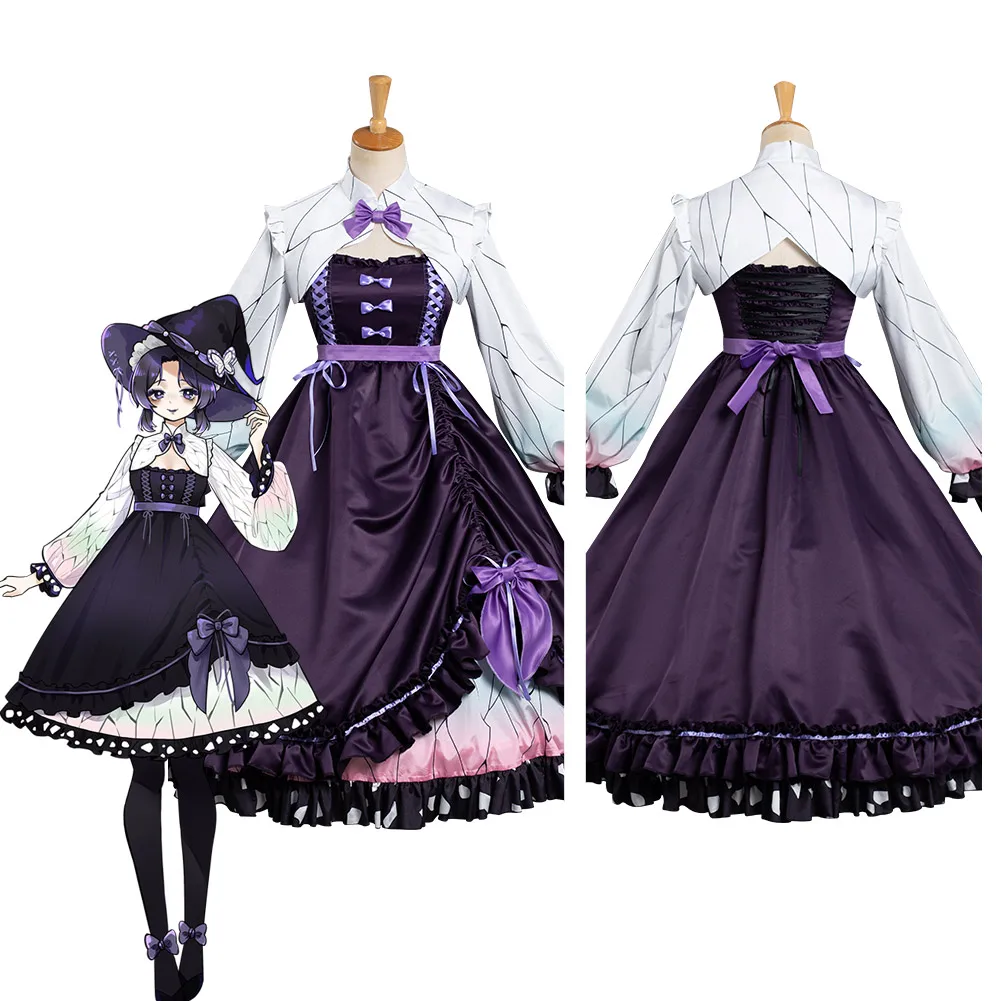 Disfraz de Anime Demon Slayer Kochou Shinobu, vestido de Lolita, trajes de  Kimono, traje de Carnaval de Halloween, diseño de recreación|Disfraces de  anime| - AliExpress