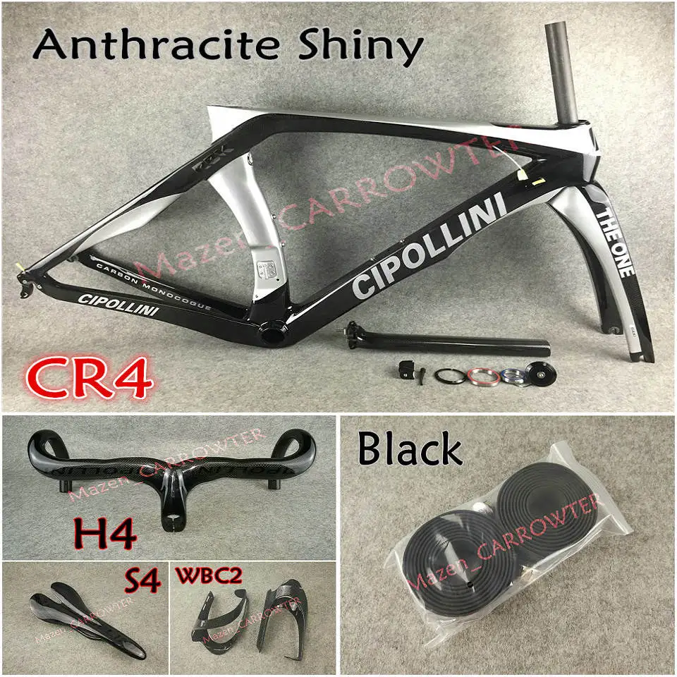 Package 2 Anthracite блестящий 3K MCipollini RB1K THE ONE карбоновые рамы руль седло бутылки клетки 50 мм карбоновый комплект колес Novatec A271 ступицы - Цвет: Package 2