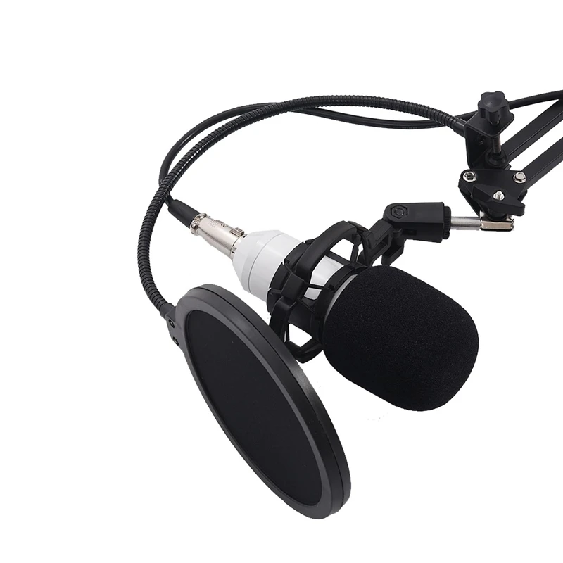 BM800 конденсаторный микрофон комплект студийная Подвеска стрелы ножничный рычаг звуковая карта