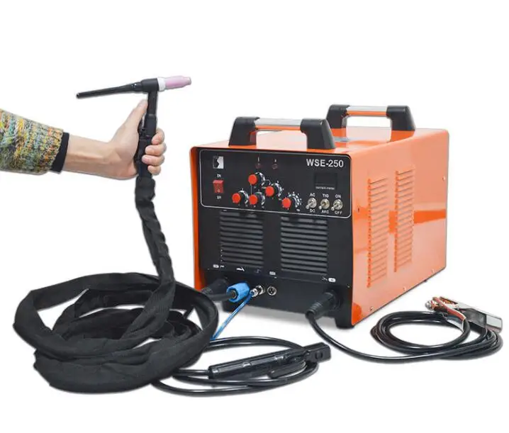 WSE-200 TIG250P Tig Welding Machine AC/DC TIG/MMA Square Wave Pulse Inverter Argon Welder 220V With Foot Control Pedal