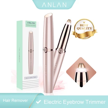 

ANLAN Electric Eyebrow Trimmer Makeup Painless Eye Brow Epilator Mini Shaver Razors Portable Facial Hair Remover Women depilator