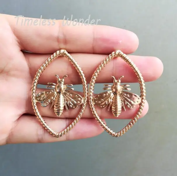 Вечные Wonder Ретро пчела Geo массивные серьги-гвоздики женские рождественские ювелирные изделия вечерние рок Редкие готические Бохо панк Kpop Ins 5522