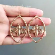 Вечные Wonder Ретро пчела Geo массивные серьги-гвоздики женские рождественские ювелирные изделия вечерние рок Редкие готические Бохо панк Kpop Ins 5522