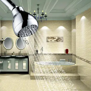 

High Pressure Shower Head 3 Inches Adjustable Swivel Ball Joint - Pressure Boosting Fixed Water Saving Rain Anti-clog Anti-leak