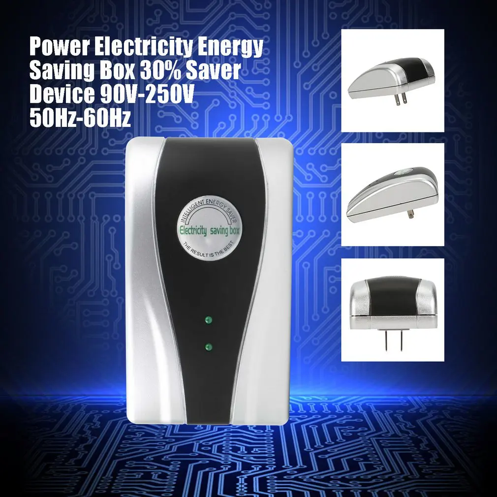 

30KW 90V-250V Intelligent Energy Saver Smart LED Power Saving Box Device Electricity Bill Killer Up to 30% US UK EU Plug