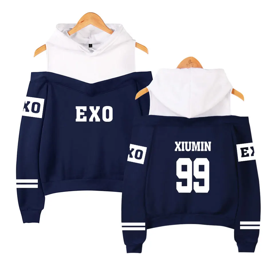 Новинка EXO KPOP Женские худи и толстовки Модные мужские толстовки KPOP Одежда для девочек Корейский спортивный топ