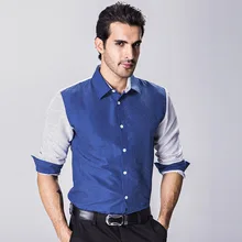 Брендовая Новая Мужская модная повседневная рубашка в горошек с длинными рукавами, тонкая деловая рубашка, мужская одежда большого размера