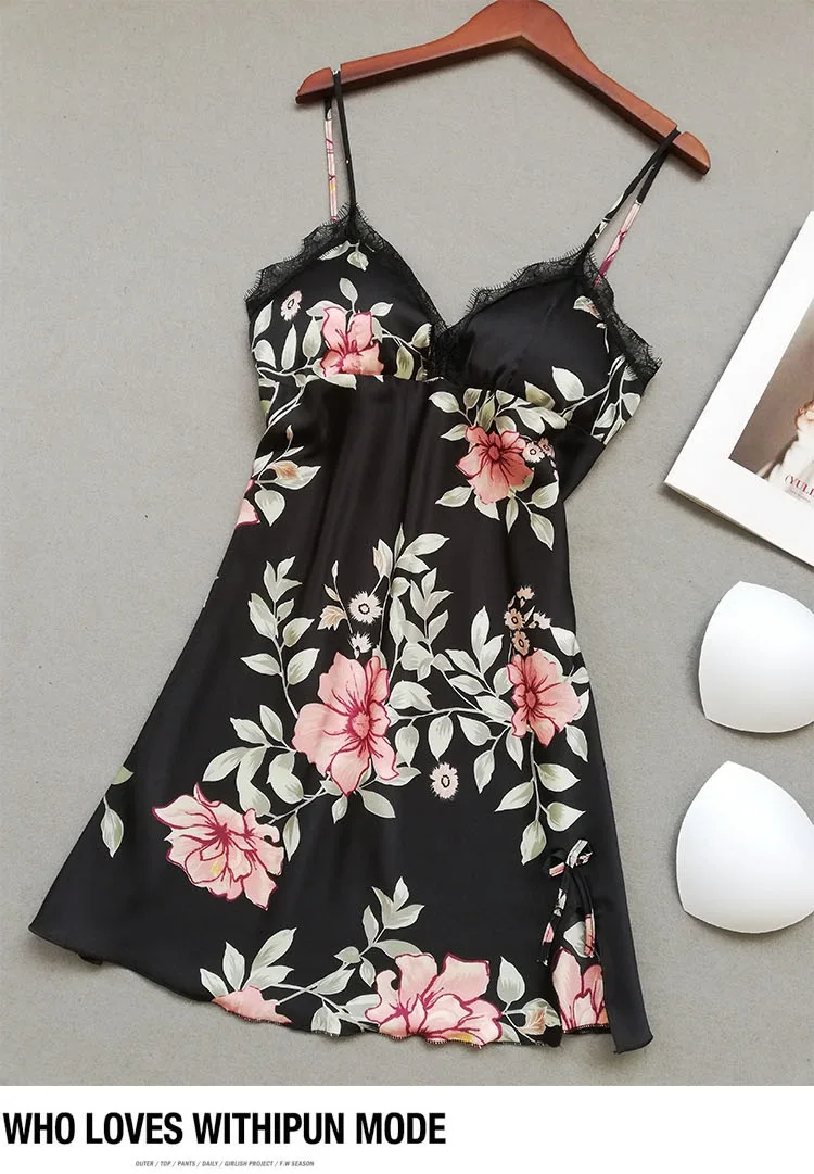 Autumn New Style Viscose Nightgown Women's Simple Natural Thin Short Skirt Pajamas Casual Comfortable Women's Home Wear