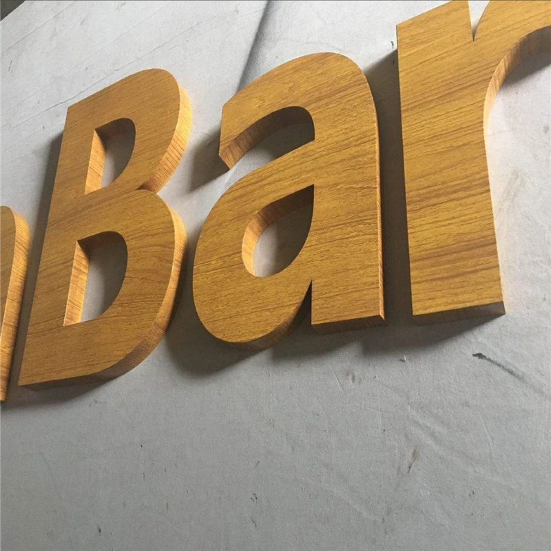 Открытый водонепроницаемый имитация дерева зерна сзади горит Нержавеющая Сталь