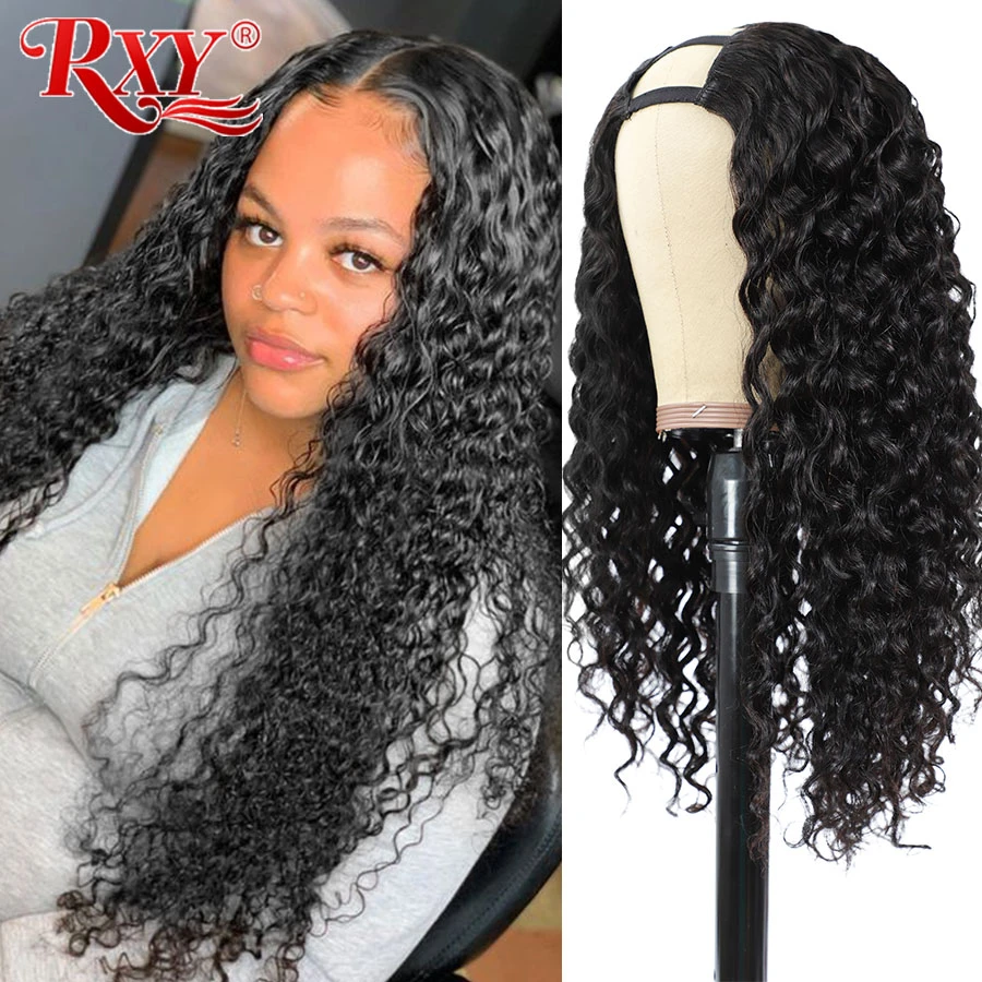 RXY U Part Wig Human Hair For Black 