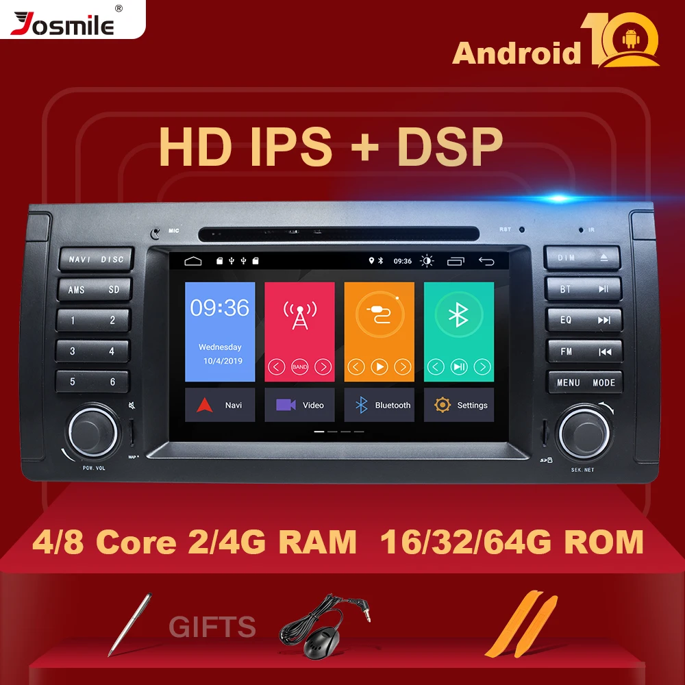 Hot Deal IPS DSP 1din Android 10 Car DVD Player For BMW X5 E53 E39 multimedia Radio audio GPS stereo navigation head unit 8core 4GB 64G